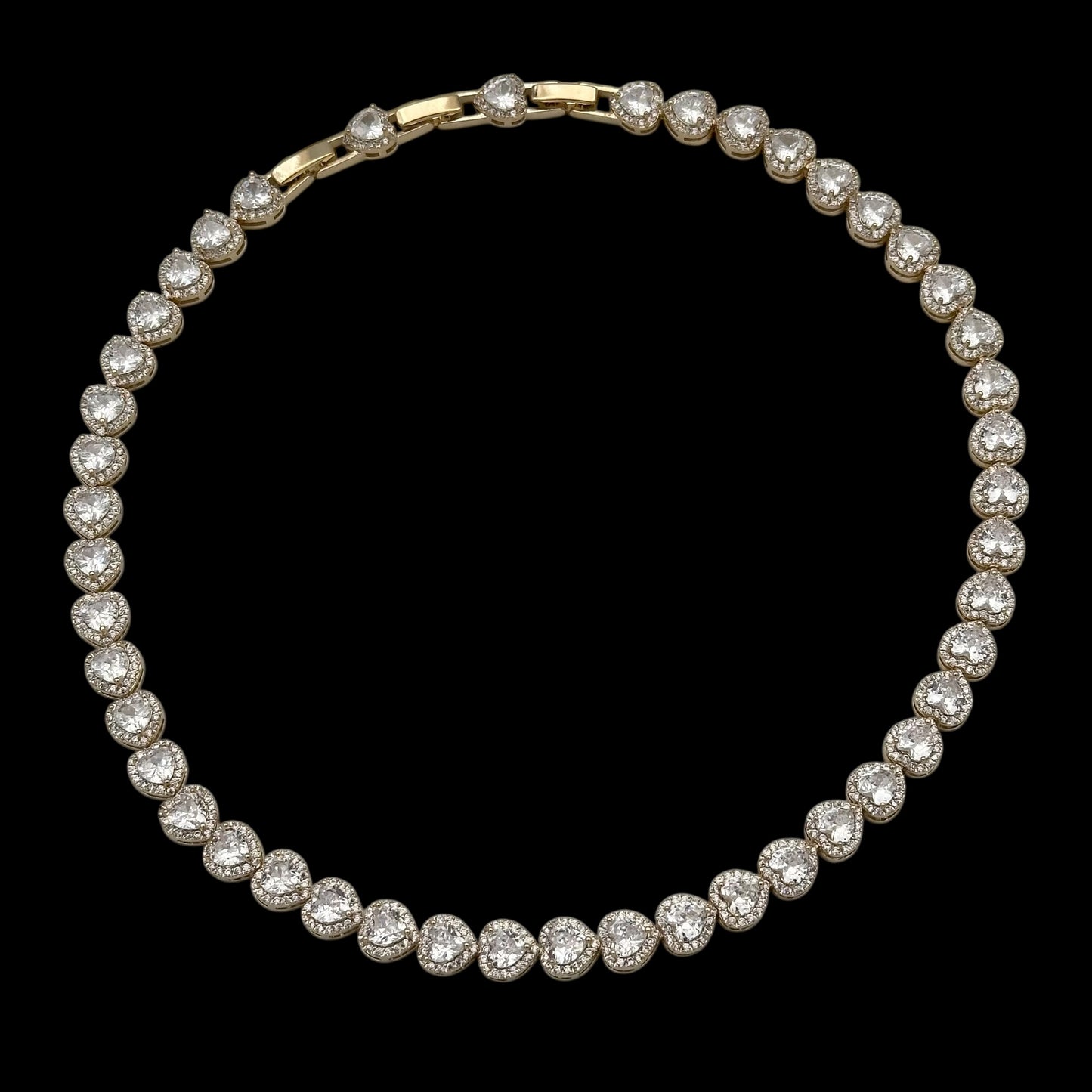 Colier Tennis Love's Embrace + Cercei Placați cu Aur 18K