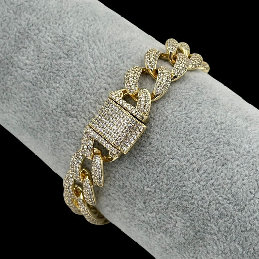 Brățară Cuban Special Placată cu Aur 18K