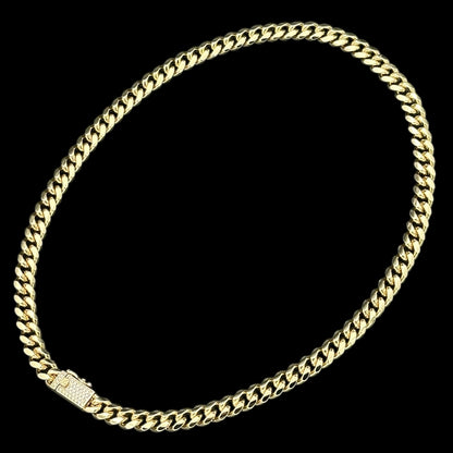 Colier Cuban 8mm Placat cu Aur 18K