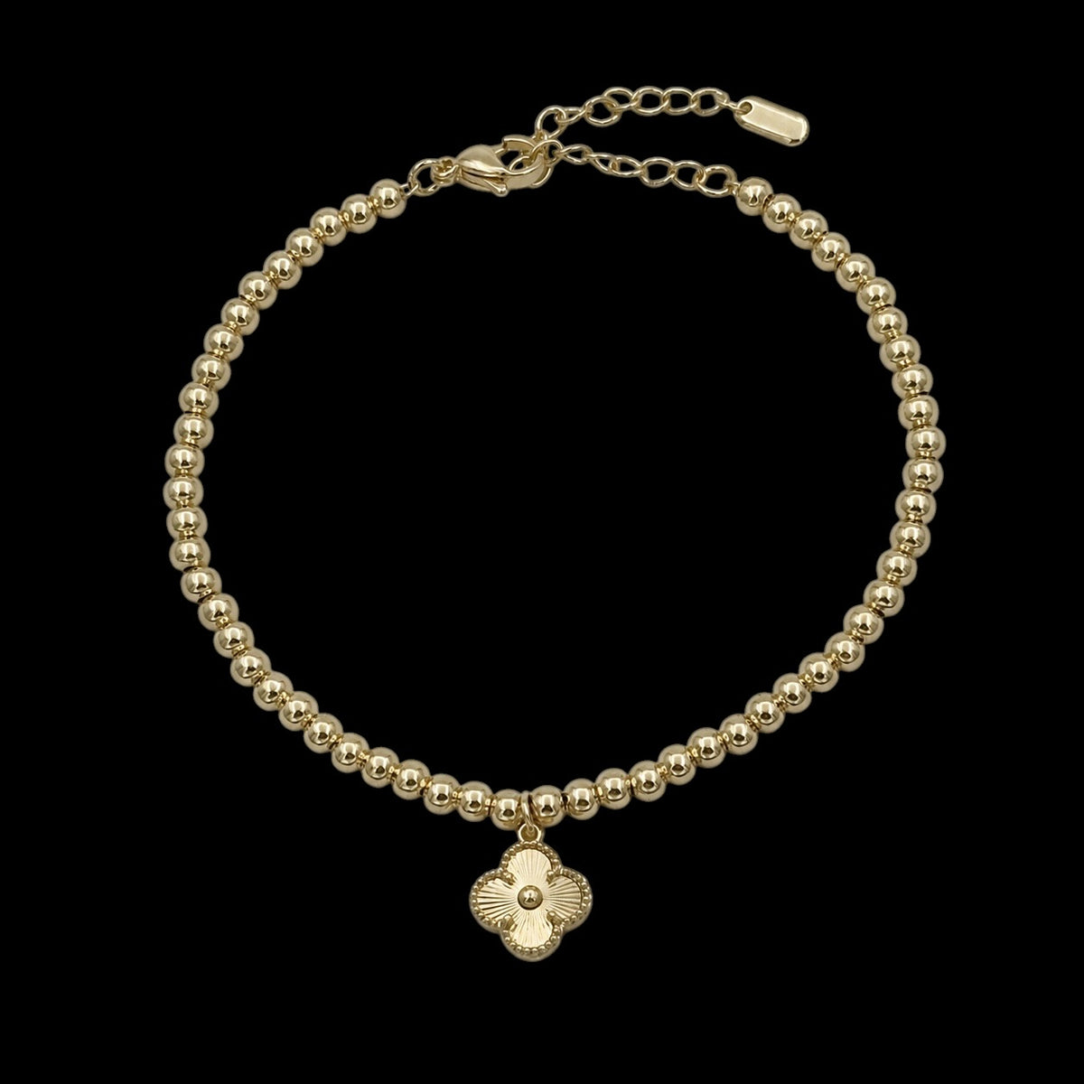 Bratara de picior Trifoi Placata cu Aur 18K