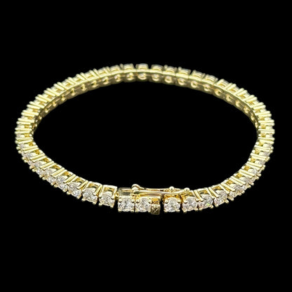 Brățară Tennis 4mm Placată cu Aur 18K