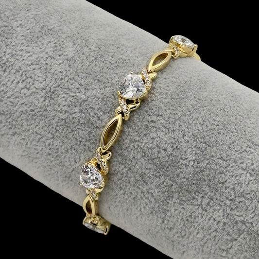 Bratara Mon Amour Placata cu Aur 18K