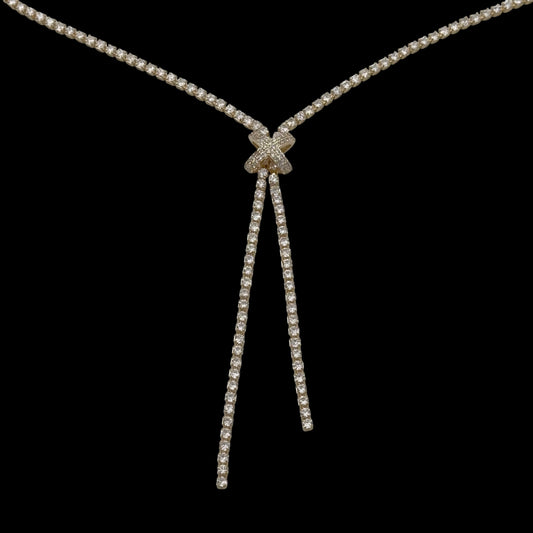 Colier Tennis Xenia Placat cu Aur 18K