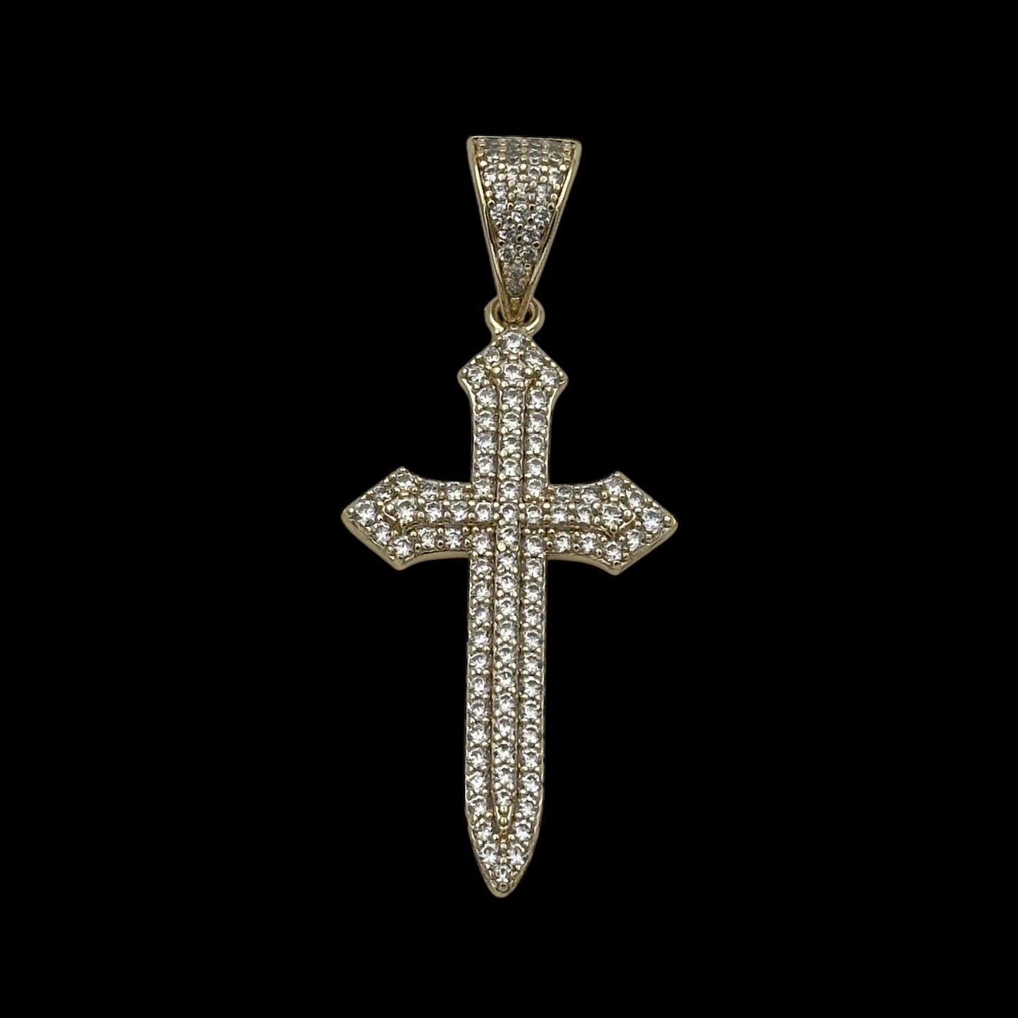 Pandantiv Sword Placat cu Aur 18K