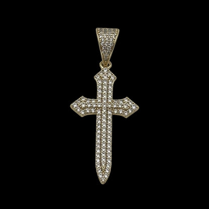 Pandantiv Sword Placat cu Aur 18K