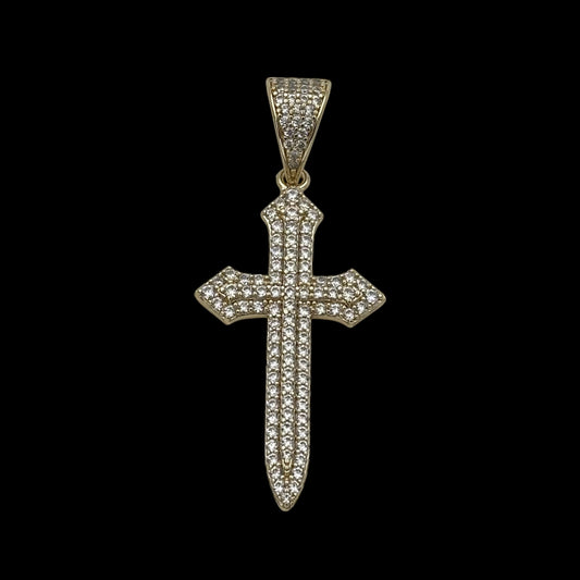 Pandantiv Sword Placat cu Aur 18K