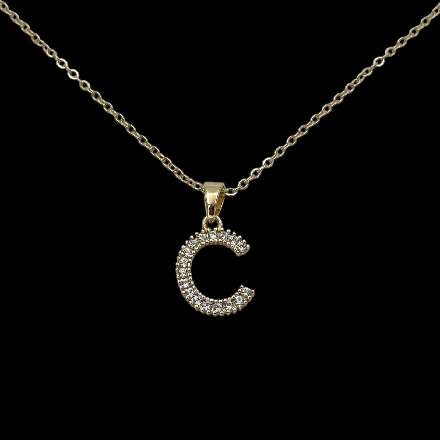 Lănțișor cu Inițială Placat cu Aur 18K