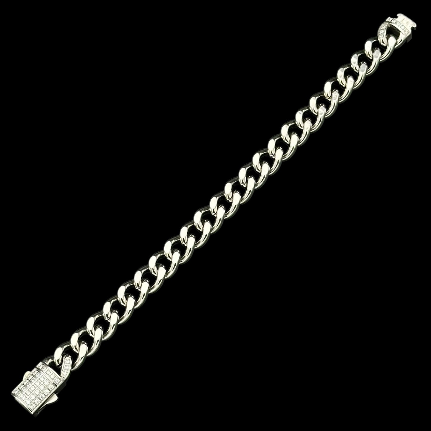 Brățară Cuban Clear 10mm INOX