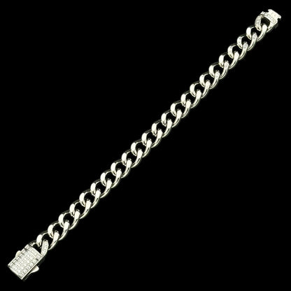 Brățară Cuban Clear 10mm INOX