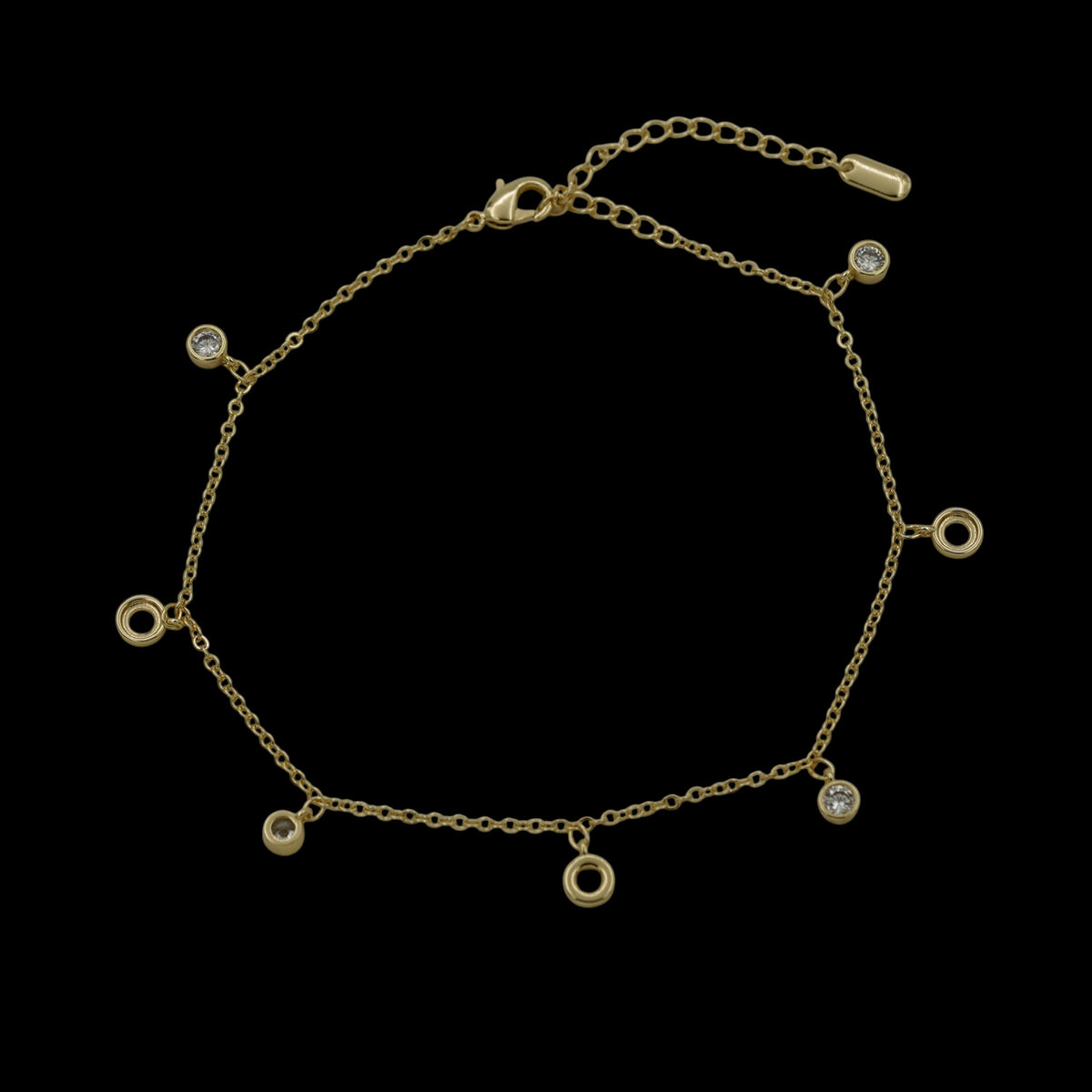 Brățară de picior Timeless Shine Placată cu Aur 18K