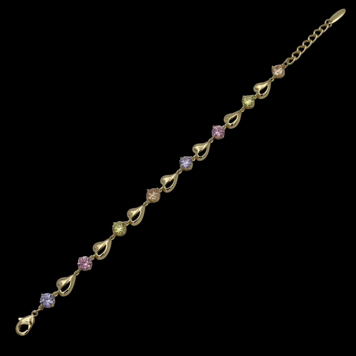 Bratara Passion Multicolor Placata cu Aur 18K