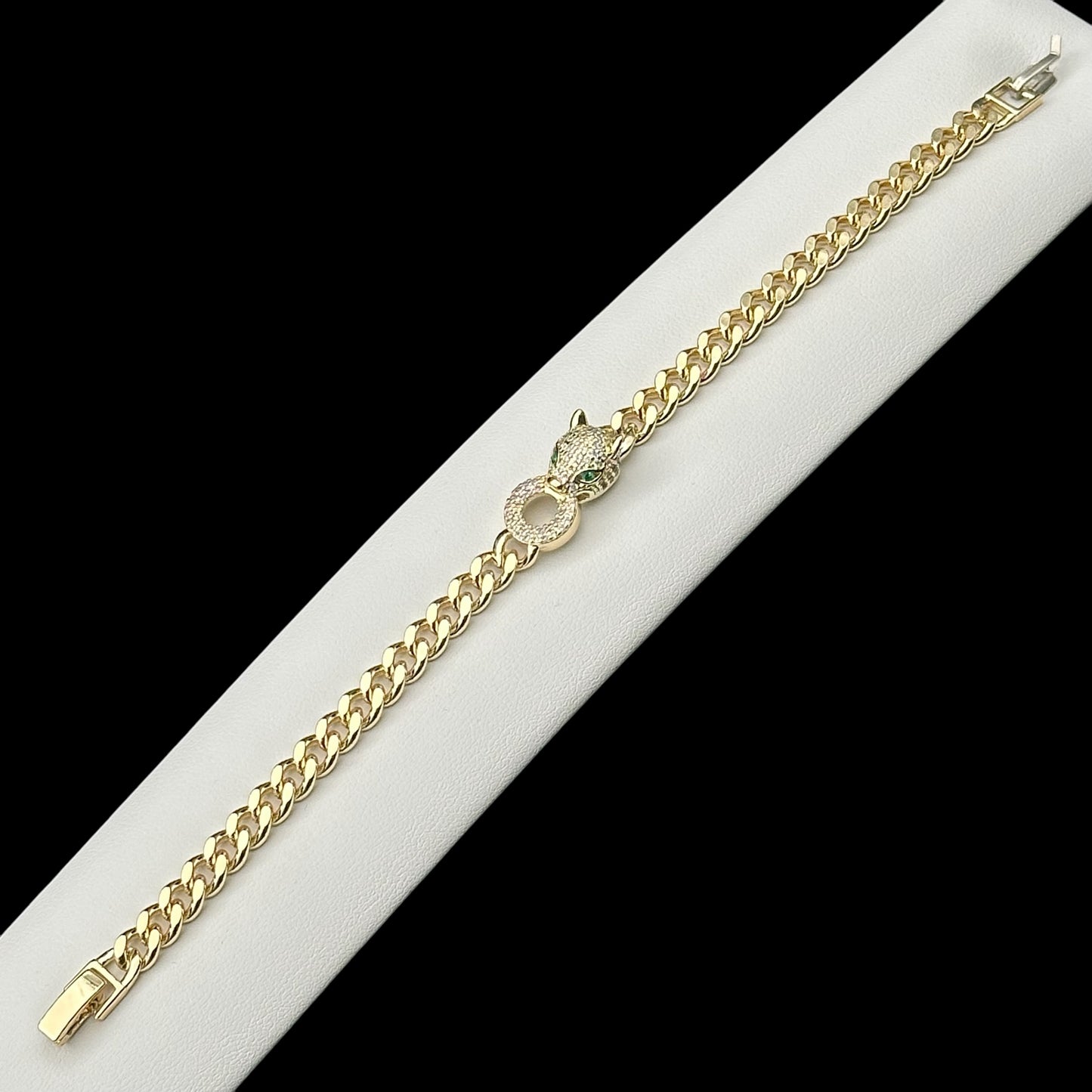 Brățară Tennis Panthera 2 Placată cu Aur 18K