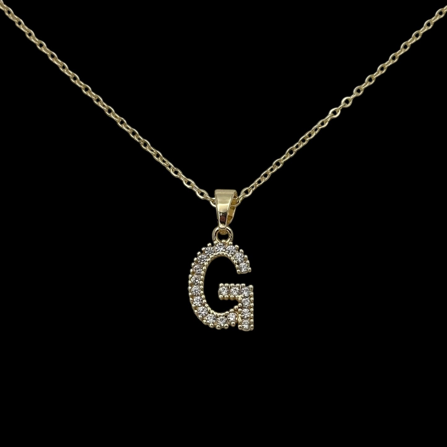 Lănțișor cu Inițială Placat cu Aur 18K