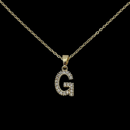 Lănțișor cu Inițială Placat cu Aur 18K