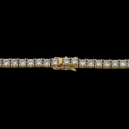 Colier Tennis 4mm Placat cu Aur 18K