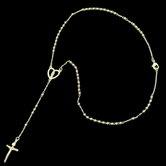 Colier Rosary Heart Placat cu Aur 18K