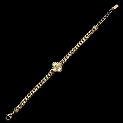 Brățară Trifoi Placată cu Aur 18K