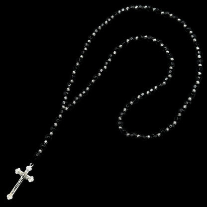 Colier Rosary 5MM Silver