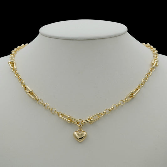 Colier Legacy Heart Placat cu Aur 18K