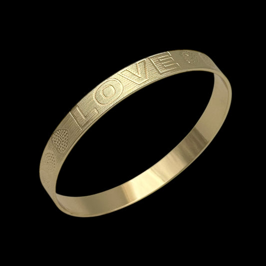 Brățară Fixă LOVE Placată cu Aur 18K