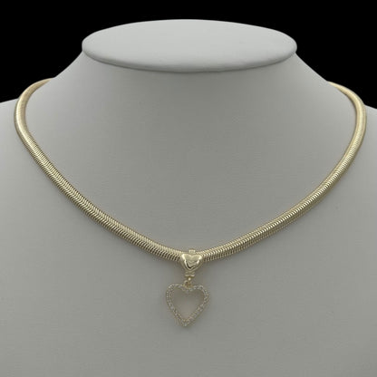 Colier Heart Placat cu Aur 18K