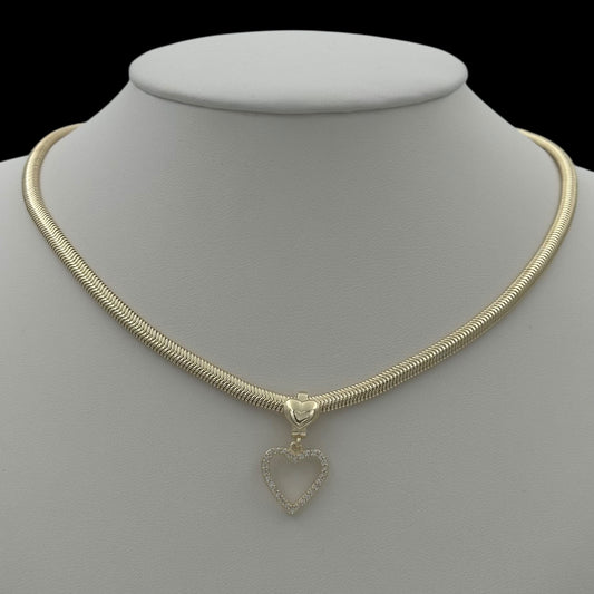 Colier Heart Placat cu Aur 18K