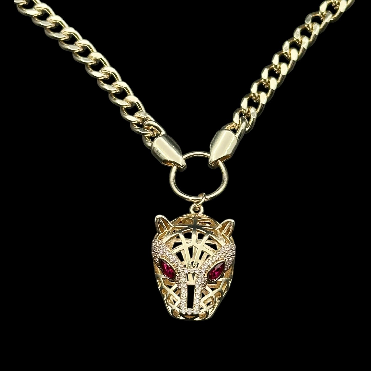 Colier Panthera Placat cu Aur 18K