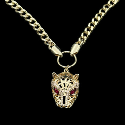 Colier Panthera Placat cu Aur 18K