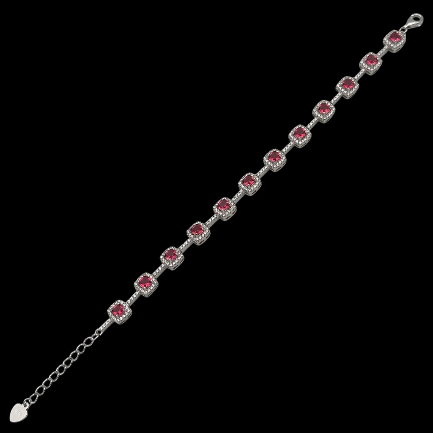 Bratara Tennis Exclusive Fuchsia Argint