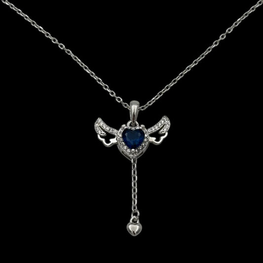 Lantisor Angel Wings Blue Argint
