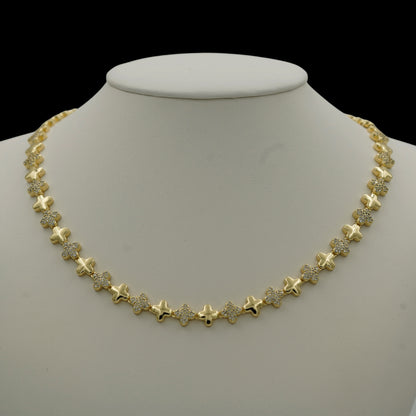 Colier Trifoi Signature Placat cu Aur 18K
