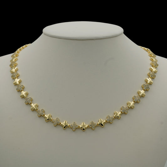 Colier Trifoi Signature Placat cu Aur 18K