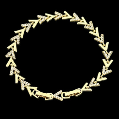 Brățară Tennis Arrow Placată cu Aur 18K