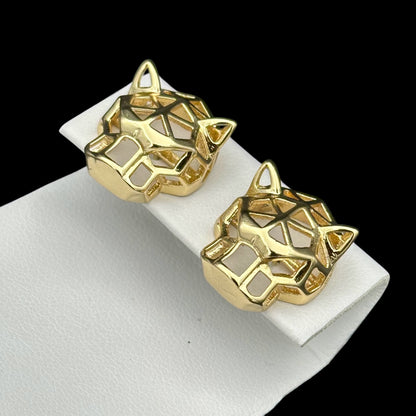 Cercei Panthera 3 Placați cu Aur 18K