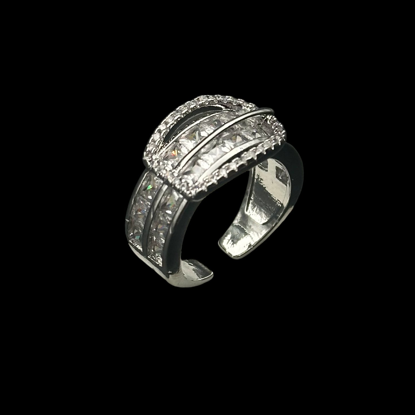 Inel reglabil Buckle Silver