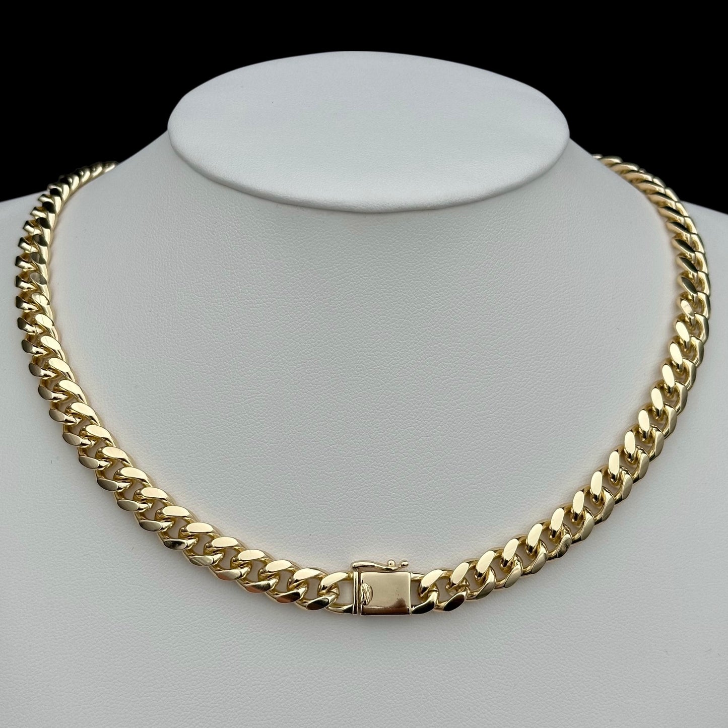 Colier Cuban 8mm Placat cu Aur 18K