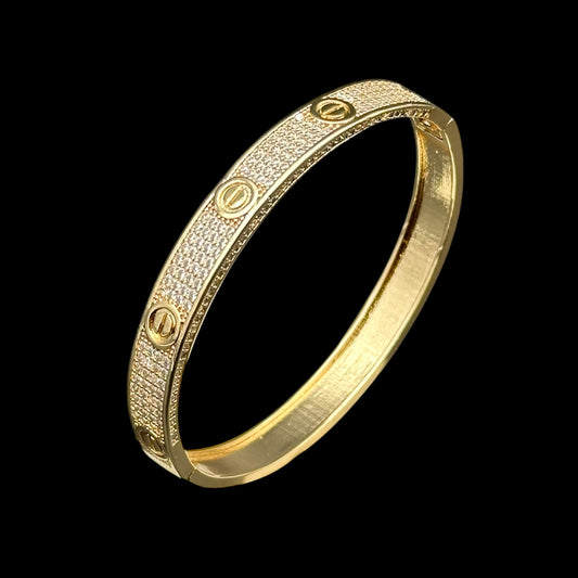 Brățară Fixă Love Placată cu Aur 18K