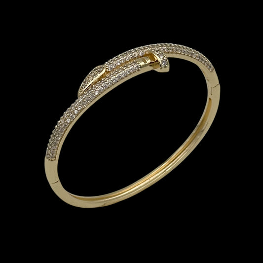 Brățară Fixă Nail Placată cu Aur 18K