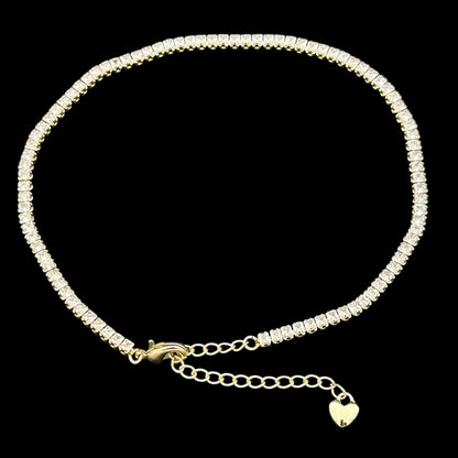 Brățară de picior Tennis Placată cu Aur 18K