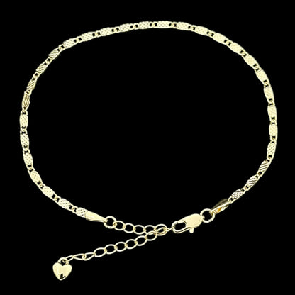 Brățară de picior Regal Link Placată cu Aur 18K