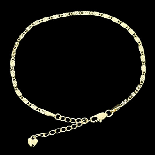 Brățară de picior Regal Link Placată cu Aur 18K