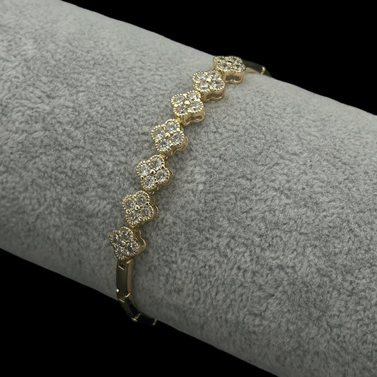 Brățară Trifoi Vintage Placată cu Aur 18K