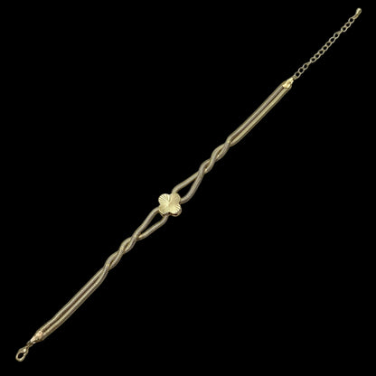 Brățară Snake Trifoi Placată cu Aur 18K