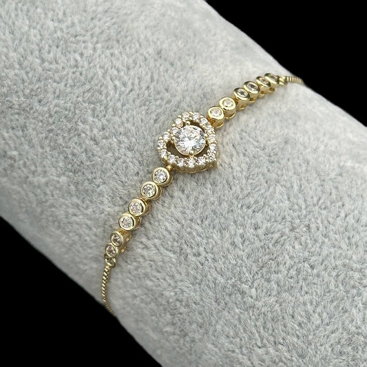 Brățară reglabilă Love Placată cu Aur 18K