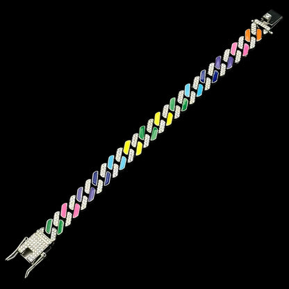 Brățară Cuban Rainbow Silver