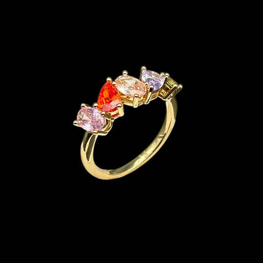 Inel Mirage Multicolor Placat cu Aur 18K
