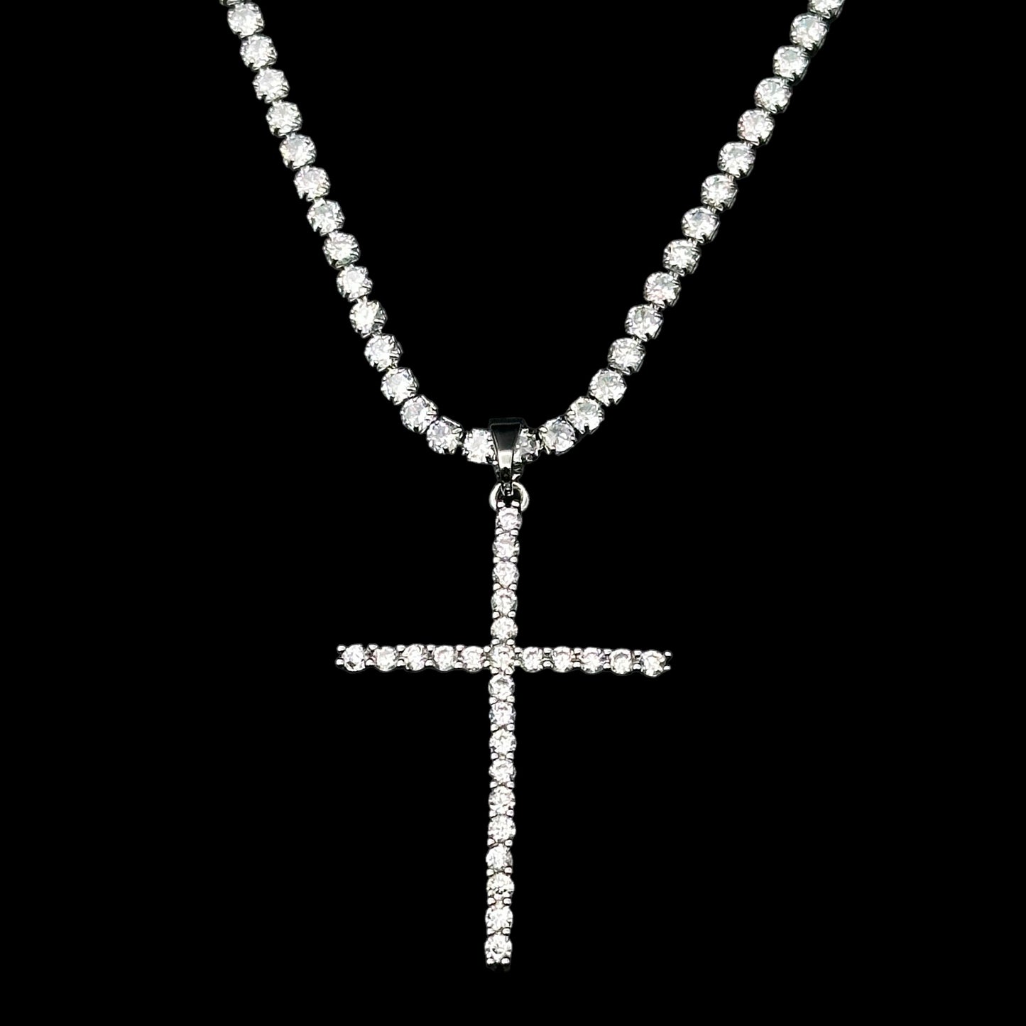 Colier Tennis Church Silver