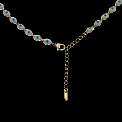 Colier Evil Eye Placat cu Aur 18K