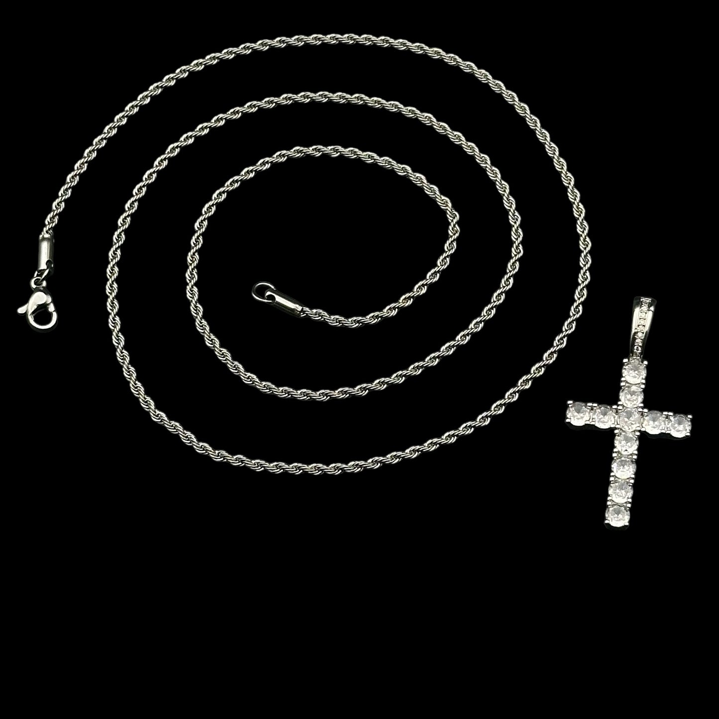 Colier Cross Silver