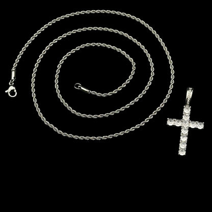 Colier Cross Silver